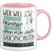Saxophonistin Tasse Geschenk Spruch Wer Will Schon Prinzessin Sein Wenn Man Auch Saxophonistin Sein Kann Rosa Trendation