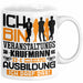 Veranstaltungskaufmann Ausbildung Tasse Geschenk Ich Bin Veranstaltungskaufmann In Der Ausbildung Ich Darf Das Geschenkidee Spruch Weiß Trendation