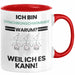 Synchronschwimmer Geschenk Tasse Lustiger Spruch Ich Bin Synchronschwimmer Warum Weil Ich Es Kann Geschenkidee Bester Synchronschwimmer Geburtstag Kaffee-Becher Rot Trendation