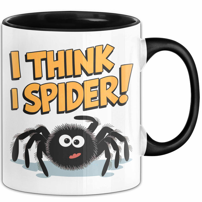 Spinne Vogelspinne Tier Tasse Geschenk Lustige Geschenkidee Spruch Ich Glaube Ich Spinne Schwarz Trendation