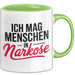 Krankenschwester Pflege Betreuung Tasse Geschenk Lustige Geschenkidee Spruch Ich Mag Menschen In Narkose Grün Trendation