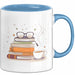 Bücherwurm Tasse Geschenk Lustige Geschenkidee Spruch Für Lese Liebhaber Blau Trendation
