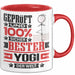 Yogi Geschenk Lustiger Spruch für Yogi Geschenkidee Bester Yogi Der Welt Rot Trendation