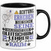 Gleitschirmlehrer Geschenk Tasse Lustiger Spruch Erheben Sie Sich Der Gleitschirmlehrer Betritt den Raum Schwarz Trendation