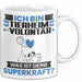 Tierheimvolontär Tasse Geschenk für Tierheimvolontär Geburtstag Lustiger Spruch Kaffee-Becher Was Ist Deine Superkraft Weiß Trendation