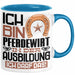 Pferdewirt Ausbildung Tasse Geschenk Ich Bin Pferdewirt In Der Ausbildung Ich Darf Das Geschenkidee Spruch Blau Trendation