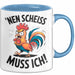 Sarkastisches Huhn Tasse Geschenk Lustige Geschenkidee Nen Scheiß Muss Ich Blau Trendation