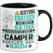 Camper Geschenk Tasse Lustiger Spruch Erheben Sie Sich Der Camper Betritt den Raum Schwarz Trendation