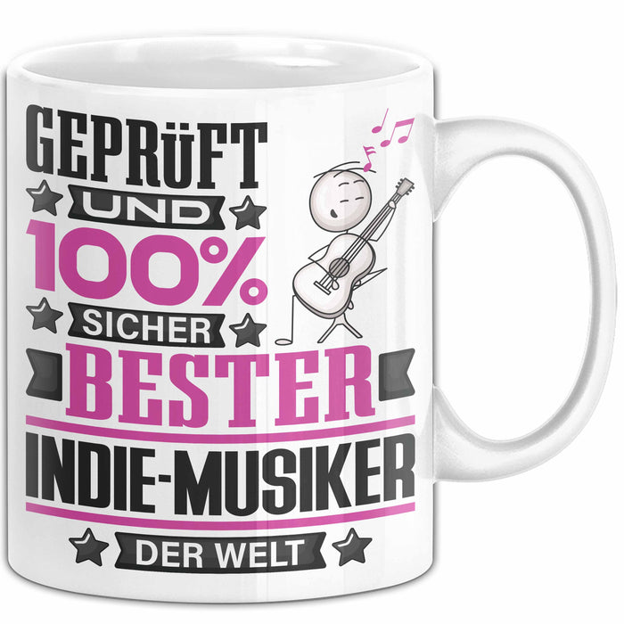 Indie-Musiker Geschenk Lustiger Spruch für Indie-Musiker Geschenkidee Bester Indie-Musiker Der Welt Weiß Trendation