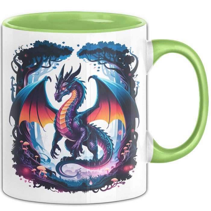 Fantasy Liebhaber Tasse Geschenkidee für Mythologie Fans Grün Trendation