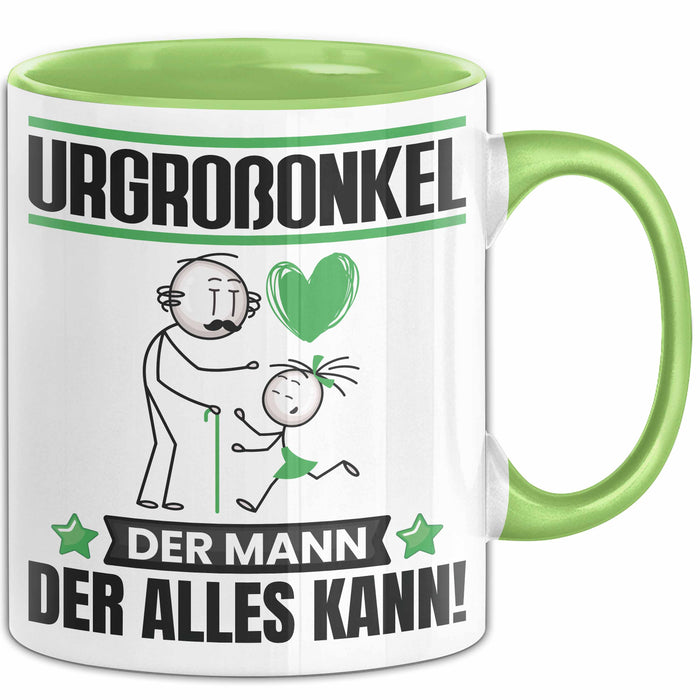 Urgroßonkel Tasse Geschenk für Urgroßonkel Der Mann Der Alles Kann Geschenkidee zum Geburtstag Grün Trendation