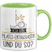 Pilates-Enthusiastin Tasse Geschenk Ich Bin Pilates-Enthusiastin Und Du So Geschenkidee Lustiger Spruch Becher Grün Trendation