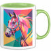 Pferde Tierliebhaber Tasse Geschenk Lustige Geschenkidee Spruch Grün Trendation