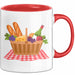 Picknick Fan Tasse Geschenkidee für Draußen Essen Liebhaber Rot Trendation