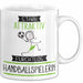 Handballspielerin Tasse Geschenk Becher Stark Attraktiv Furchtlos Handballspielerin Lustige Geschenkidee Weiß Trendation