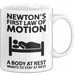 Physiker Tasse Geschenk Newtons Erstes Bewegungsgesetz Weiß Trendation