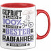 Radfahrer Geschenk Lustiger Spruch für Radfahrer Geschenkidee Bester Radfahrer Der Welt Rot Trendation
