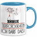 Geschenk für Tierfotografin Tasse Lustige Geschenkidee Geburtstag Ich Bin Tierfotografin Ich Darf Das Blau Trendation