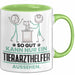 Tierarzthelfer Geschenk Tasse So Gut Kann Nur Ein Tierarzthelfer Aussehen Geschenkidee Kaffee-Becher Grün Trendation