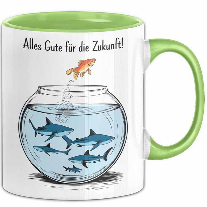 Büroarbeit Kollege Abschied Tasse Geschenk Lustige Geschenkidee Spruch Alles Gute Für Die Zukunft Grün Trendation