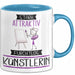 Künstlerin Tasse Geschenk Becher Stark Attraktiv Furchtlos Künstlerin Lustige Geschenkidee Blau Trendation
