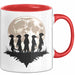 Erdmännchen Tier Mond Tasse Geschenk Lustige Geschenkidee Rot Trendation