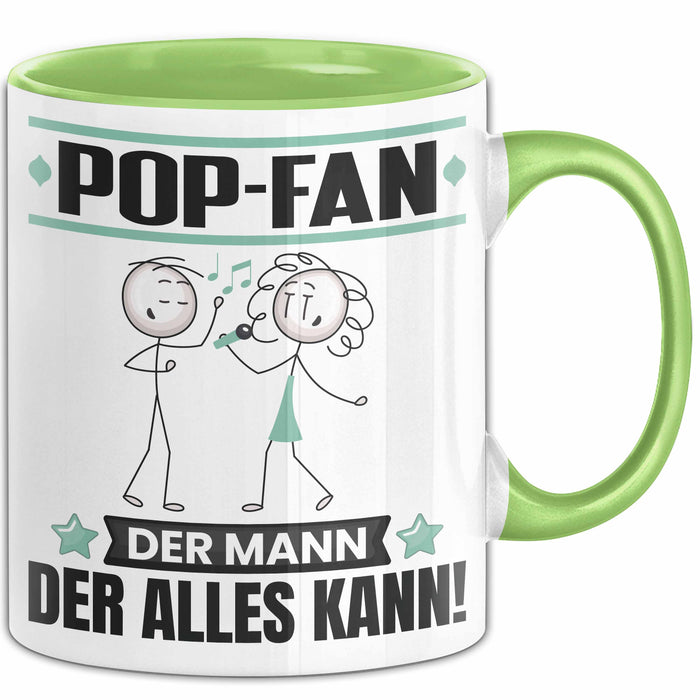 Pop-Fan Tasse Geschenk für Pop-Fan Der Mann Der Alles Kann Geschenkidee zum Geburtstag Grün Trendation