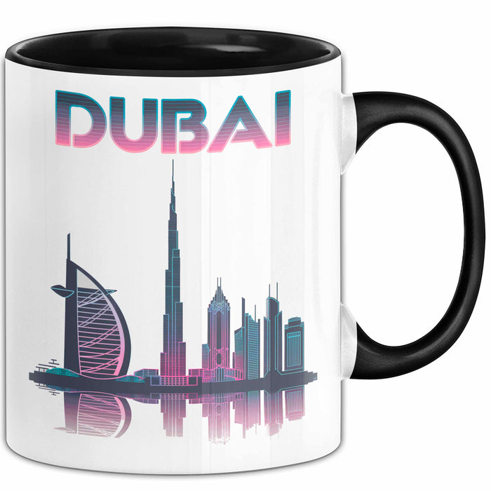 Dubai VAE Tasse Geschenk Lustige Geschenkidee Spruch Schwarz Trendation