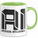 Ai Künstliche Intelligenz Tasse Geschenk Artificial Intelligence Geschenkidee Becher Grün Trendation