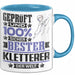 Kletterer Geschenk Lustiger Spruch für Kletterer Geschenkidee Bester Kletterer Der Welt Blau Trendation