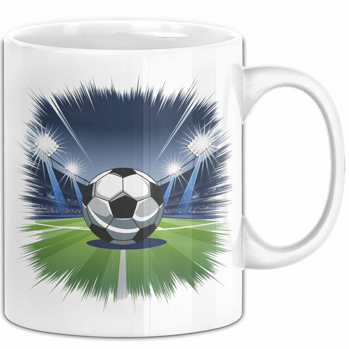 Fußballspieler Tasse Geschenkidee für Fußballliebhaber Weiß Trendation