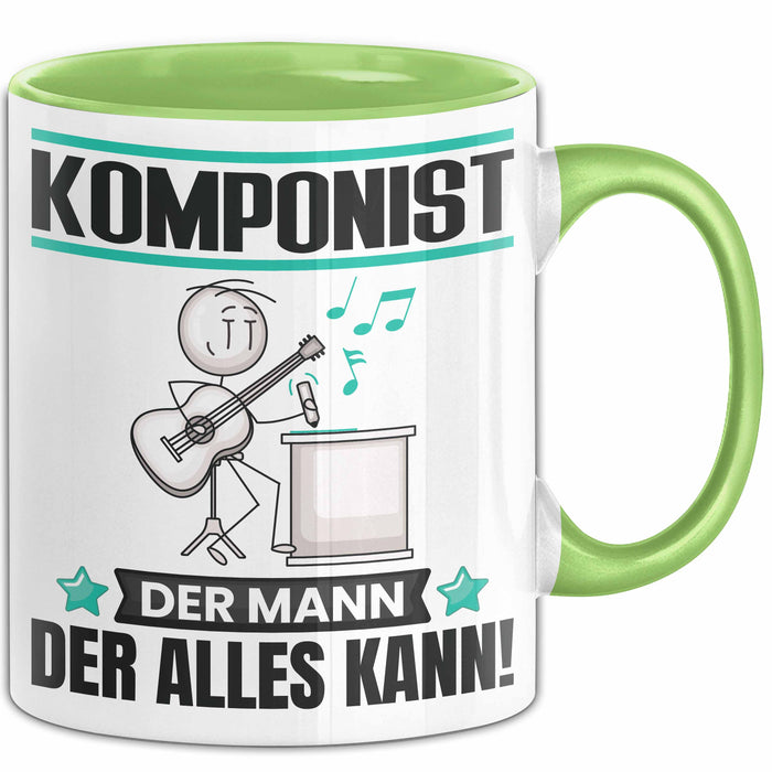 Komponist Tasse Geschenk für Komponist Der Mann Der Alles Kann Geschenkidee zum Geburtstag Grün Trendation