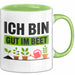 Garten Pflanzen Gärtner Tasse Geschenk Lustige Geschenkidee Spruch Ich Bin Gut Im Beet Grün Trendation