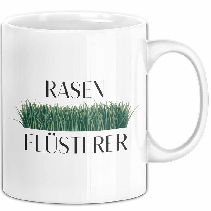 Garten Pflanzen Gärtner Tasse Geschenk Lustige Geschenkidee Spruch Rasenflüsterer Weiß Trendation