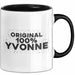 Yvonne Tasse Original 100% Yvonne Geschenk Schwarz Trendation