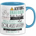 Schlagzeugerin Tasse Geschenk Lustiger Spruch Bitte Erheben Sie Sich Seine Majestät Die Schlagzeugerin Betritt Den Raum Blau Trendation