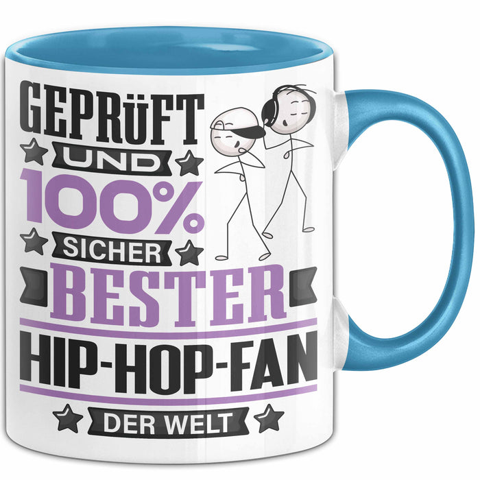 Hip-Hop-Fan Geschenk Lustiger Spruch für Hip-Hop-Fan Geschenkidee Bester Hip-Hop-Fan Der Welt Blau Trendation