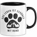 Hund Tierliebhaber Tasse Geschenk Lustige Geschenkidee Spruch Das Leben Ist Schöner Mit Hund Schwarz Trendation
