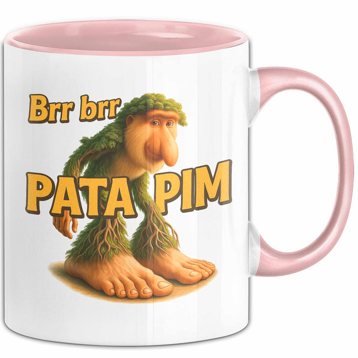 Brr brr Patapim Tasse Meme Italienisch Geschenk Lustig Becher Rosa Trendation