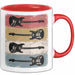 Gitarre Musik Retro Musiker Gitarrist Tasse Geschenk Lustige Geschenkidee Spruch Rot Trendation