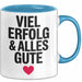 Büroarbeit Kollege Abschied Tasse Geschenk Lustige Geschenkidee Spruch Viel Erfolg Und Alles Gute Blau Trendation