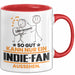 Indie-Fan Geschenk Tasse So Gut Kann Nur Ein Indie-Fan Aussehen Geschenkidee Kaffee-Becher Rot Trendation