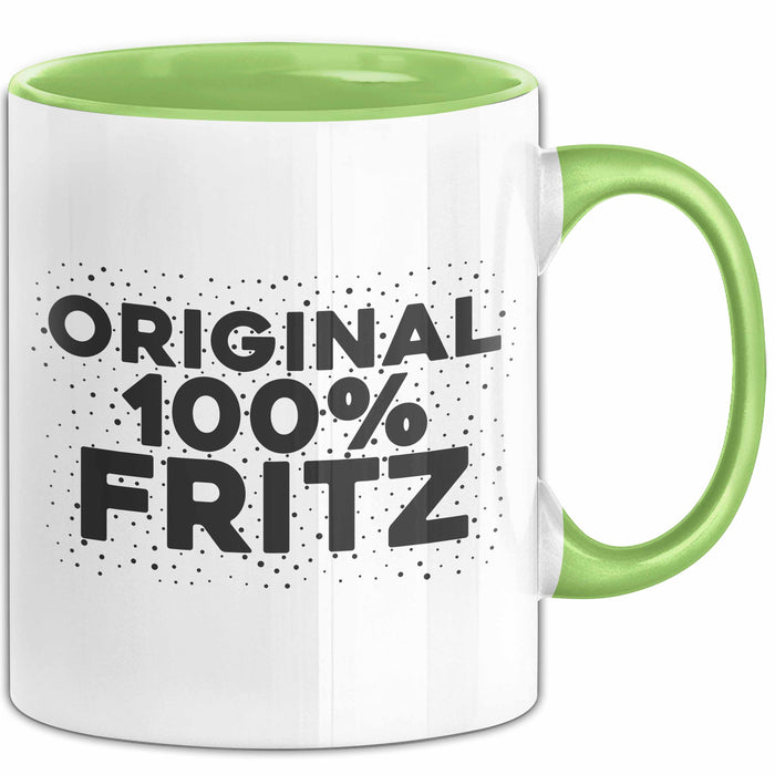 Fritz Tasse Original 100% Fritz Geschenk Grün Trendation