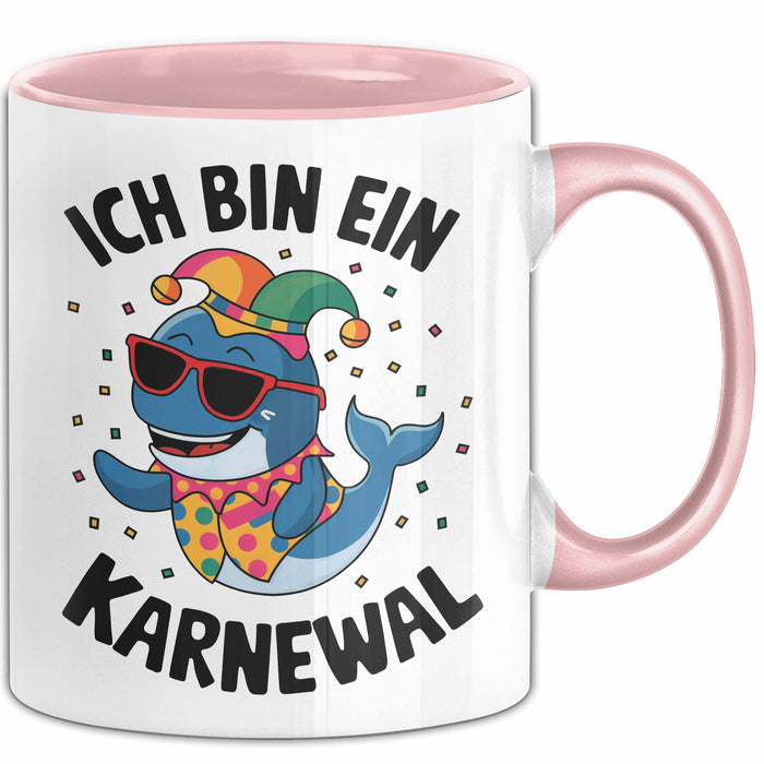 Kölner Karneval Tasse Geschenk Ich bin Karneval Fan Rosa Trendation