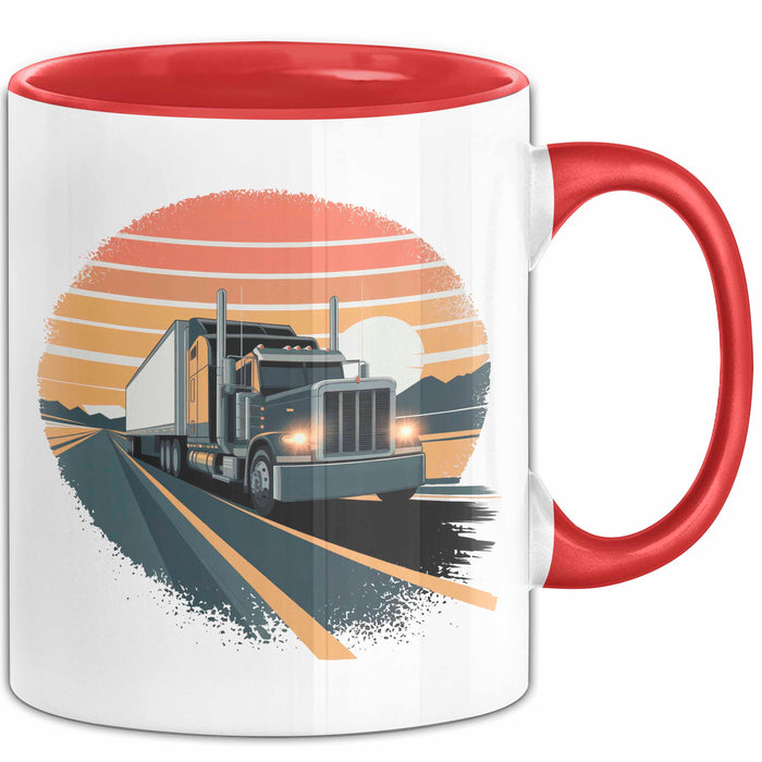 Lkw Fahrer Tasse Geschenkidee Fernfahrer Lustiger Spruch Geschenkidee Lustig Rot Trendation