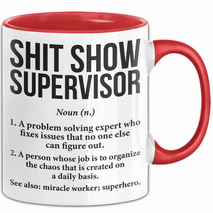 Chef Tasse Geschenk Shit Show Supervisor Geschenkidee Lustig Beruf
