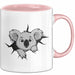 Koala Tierliebhaber Tasse Geschenk Lustige Geschenkidee Spruch Rosa Trendation