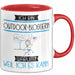 Outdoor-Bloggerin Tasse Geschenk Ich Bin Outdoor-Bloggerin Warum Weil Ich Es Kann Geschenkidee Geburtstag Rot Trendation