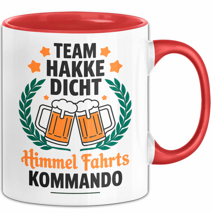 Sarkasmus Sarkastisch Tasse Geschenk Lustige Geschenkidee Spruch Team Hackedicht Himmelfahrtskommando Rot Trendation