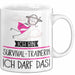Geschenk für Survival-Trainerin Tasse Lustige Geschenkidee Geburtstag Ich Bin Survival-Trainerin Ich Darf Das Weiß Trendation